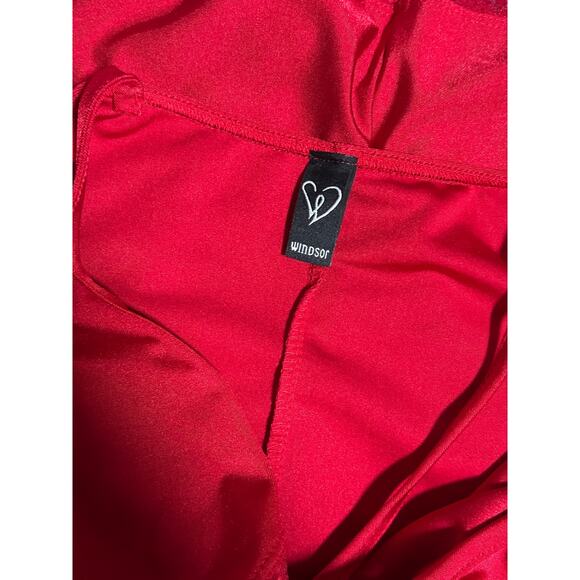 Windsor Red Bodycon Mini Dress with Lace Trim – Size Large - Picture 3 of 3